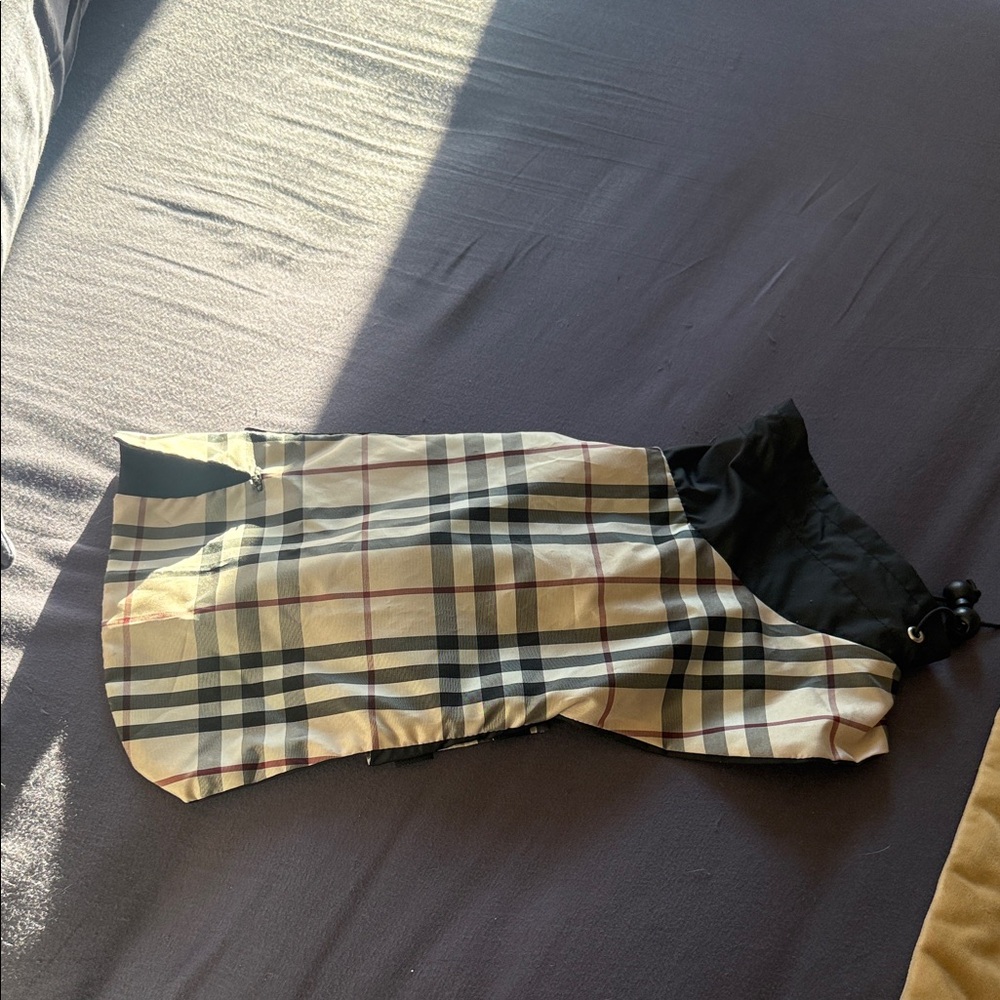 Burberry Plaid Dog Coat - Black, Cream, Tan